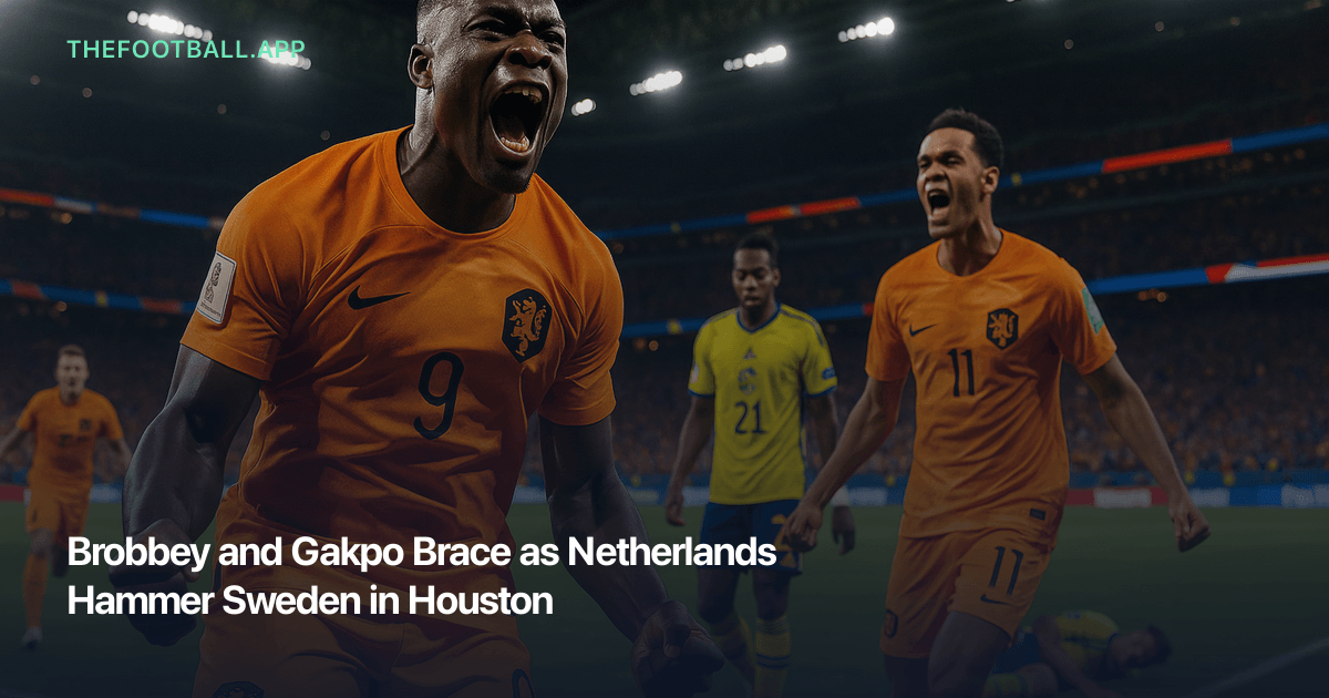 Netherlands beat Sweden 5–1 at Houston Stadium in FIFA World Cup 2026 Group F