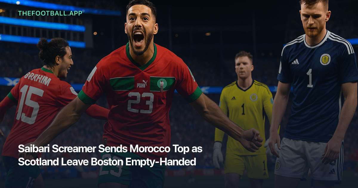 Morocco beat Scotland 1–0 at Boston Stadium in FIFA World Cup 2026 Group C